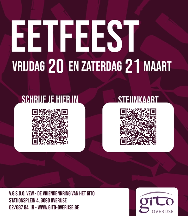 Eetfeest 20 en 21 maart (vanaf 18u)